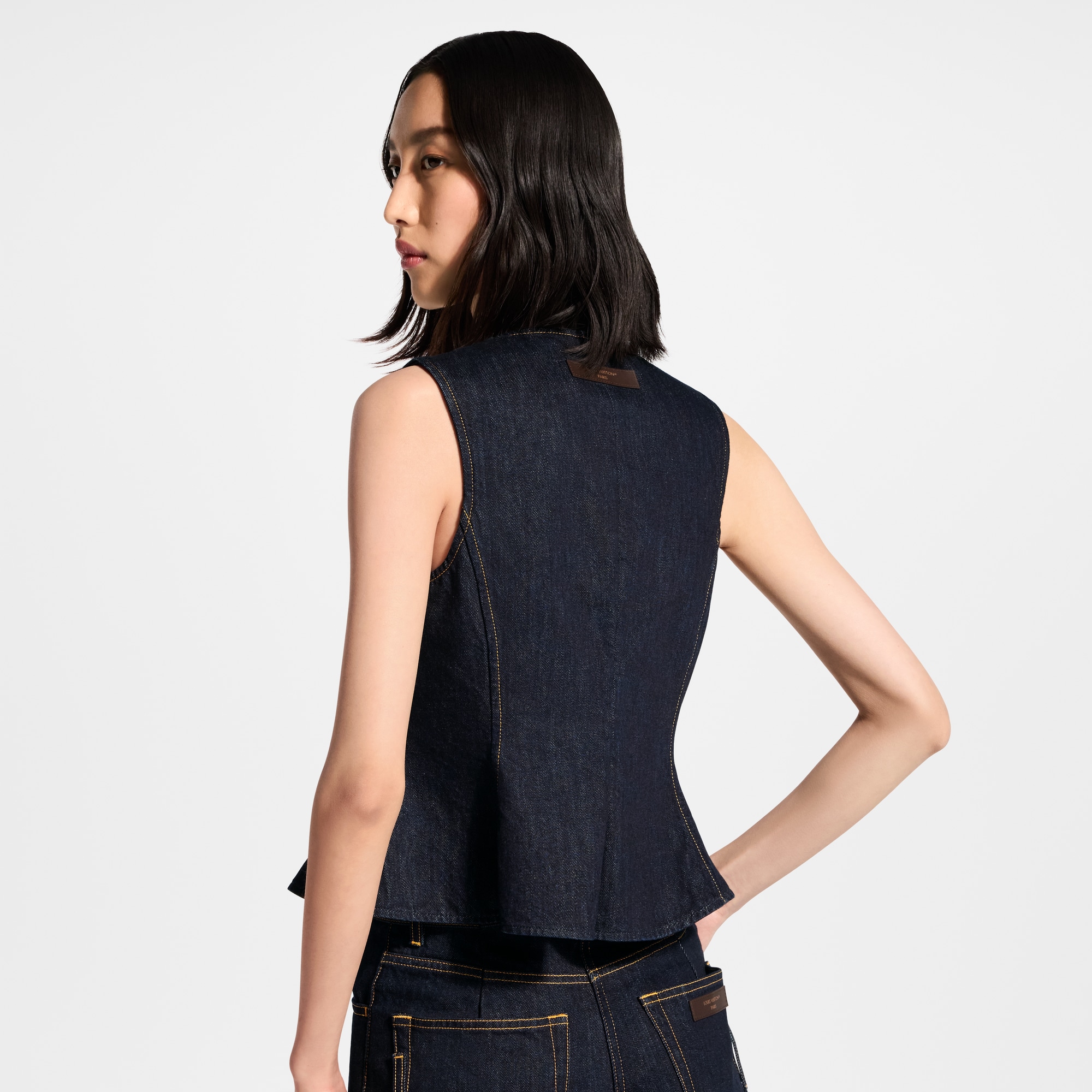 Signature Button Indigo Denim Top - Women - Ready-to-Wear | LOUIS
